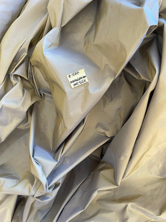 Fabulous Quality Silk Taffeta Iridescent  - DRIED SAGE!!!