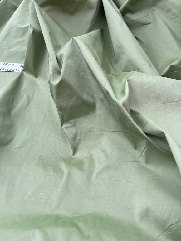 Fabulous Quality Iridescent Silk Taffeta -  PASTEL GREEN!!!