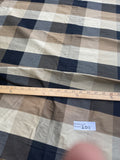 Fabulous Quality Silk Shantung plaid - Black/Olive/Burnt Gold!!!