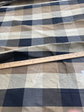 Fabulous Quality Silk Shantung plaid - Black/Olive/Burnt Gold!!!