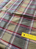 Designer Quality Silk Shantung Heavy Plaid - BANANA/ GOLD!!!