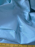 Designer Quality Silk Shantung Gingham Check - AQUA/WHITE!!!