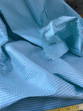 Designer Quality Silk Shantung Gingham Check - AQUA/WHITE!!!