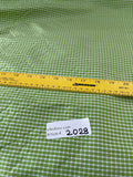 Designer Quality Shantung Gingham Check - GREEN/ WHITE!!!