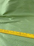 Designer Quality Shantung Gingham Check - GREEN/ WHITE!!!