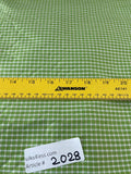 Designer Quality Shantung Gingham Check - GREEN/ WHITE!!!