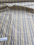 Designer Quality Silk Shantung Stripes - BANANA GOLD/ PURPLE!!!