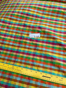 Designer Quality Silk Shantung Gingham Check - MULTI COLOR!!!