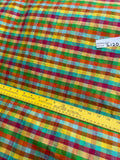 Designer Quality Silk Shantung Gingham Check - MULTI COLOR!!!