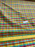Designer Quality Silk Shantung Gingham Check - MULTI COLOR!!!