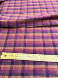 Designer Quality Silk Dupioni Gingham Check - BROWNS!!!
