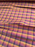 Designer Quality Silk Dupioni Gingham Check - BROWNS!!!