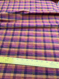 Designer Quality Silk Dupioni Gingham Check - BROWNS!!!