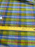 Designer Quality Slubby Silk Dupioni Plaid - GREENS/ BLUES!!!