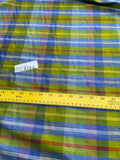 Designer Quality Slubby Silk Dupioni Plaid - GREENS/ BLUES!!!