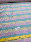 Designer Quality Silk Dupioni Plaid - PINK/ AQUA!!!