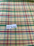 Designer Quality Silk Dupioni Plaid - GOLDEN YELLOW/ GREENS!!!