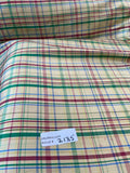 Designer Quality Silk Dupioni Plaid - GOLDEN YELLOW/ GREENS!!!