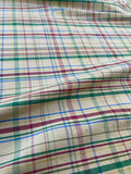 Designer Quality Silk Dupioni Plaid - GOLDEN YELLOW/ GREENS!!!