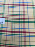 Designer Quality Silk Dupioni Plaid - GOLDEN YELLOW/ GREENS!!!