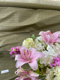 Designer Quality Silk Shantung Plaid  - MOSS GREEN!!!