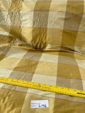 Designer Quality Silk Shantung Plaid - GOLD/ CREAM/ GOLDEN YELLOW!!!