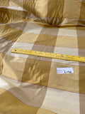 Designer Quality Silk Shantung Plaid - GOLD/ CREAM/ GOLDEN YELLOW!!!