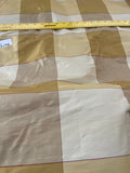 Designer Quality Silk Shantung Plaid - GOLD/ CREAM/ GOLDEN YELLOW!!!