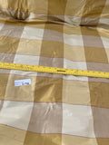 Designer Quality Silk Shantung Plaid - GOLD/ CREAM/ GOLDEN YELLOW!!!