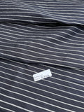 Designer Quality Silk Dupioni Weft Stripes - BLACK/ SILVER!!!