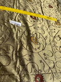 Exquisite Quality Silk Shantung Embroidery - OLIVE GOLD/ PAISLEY!!!