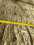 Exquisite Quality Silk Shantung Embroidery - OLIVE GOLD/ PAISLEY!!!