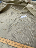 Designer Quality Silk Shantung Hand Embroidery  - OLIVE GOLD!!!