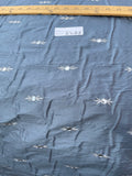 Designer Quality Silk Shantung Hand Embroidery  - STEEL!!!