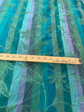 Designer Quality Silk Shantung Floral Embroidery  - GREENS!!!