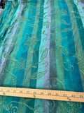 Designer Quality Silk Shantung Floral Embroidery  - GREENS!!!