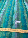 Designer Quality Silk Shantung Floral Embroidery  - GREENS!!!