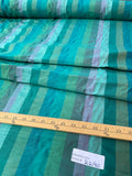 Designer Quality Silk Shantung Stripes - GREENS!!!