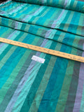 Designer Quality Silk Shantung Stripes - GREENS!!!