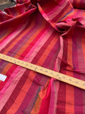 Designer Quality Silk Shantung Stripes - Red!!!