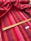 Designer Quality Silk Shantung Stripes - Red!!!