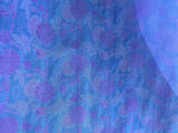 Exquisite Quality Silk Organza sheers, floral pattern- BLUES/ PURPLE!!!