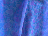 Exquisite Quality Silk Organza sheers, floral pattern- BLUES/ PURPLE!!!