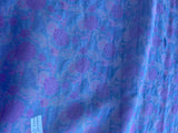 Exquisite Quality Silk Organza sheers, floral pattern- BLUES/ PURPLE!!!