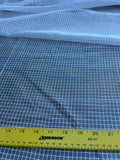 Exquisite Quality Silk Tissue Gingham Check Pattern - WHITE/ SILVER!!!