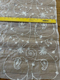 Exquisite Quality Silk Organza Hand Embroidered : OFF-WHITE!!!