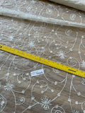 Exquisite Quality Silk Organza Hand Embroidered : OFF-WHITE!!!