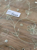 Exquisite Quality Silk Organza Sheer Embroidery - MINT GREEN!!!