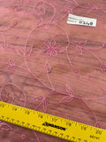 Exquisite Quality Silk Organza Sheer Embroidery - BRIGHT PINK!!!