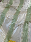 Designer Quality Silk Taffeta Jacquard Stripes - PASTEL GREEN/ IVORY!!!